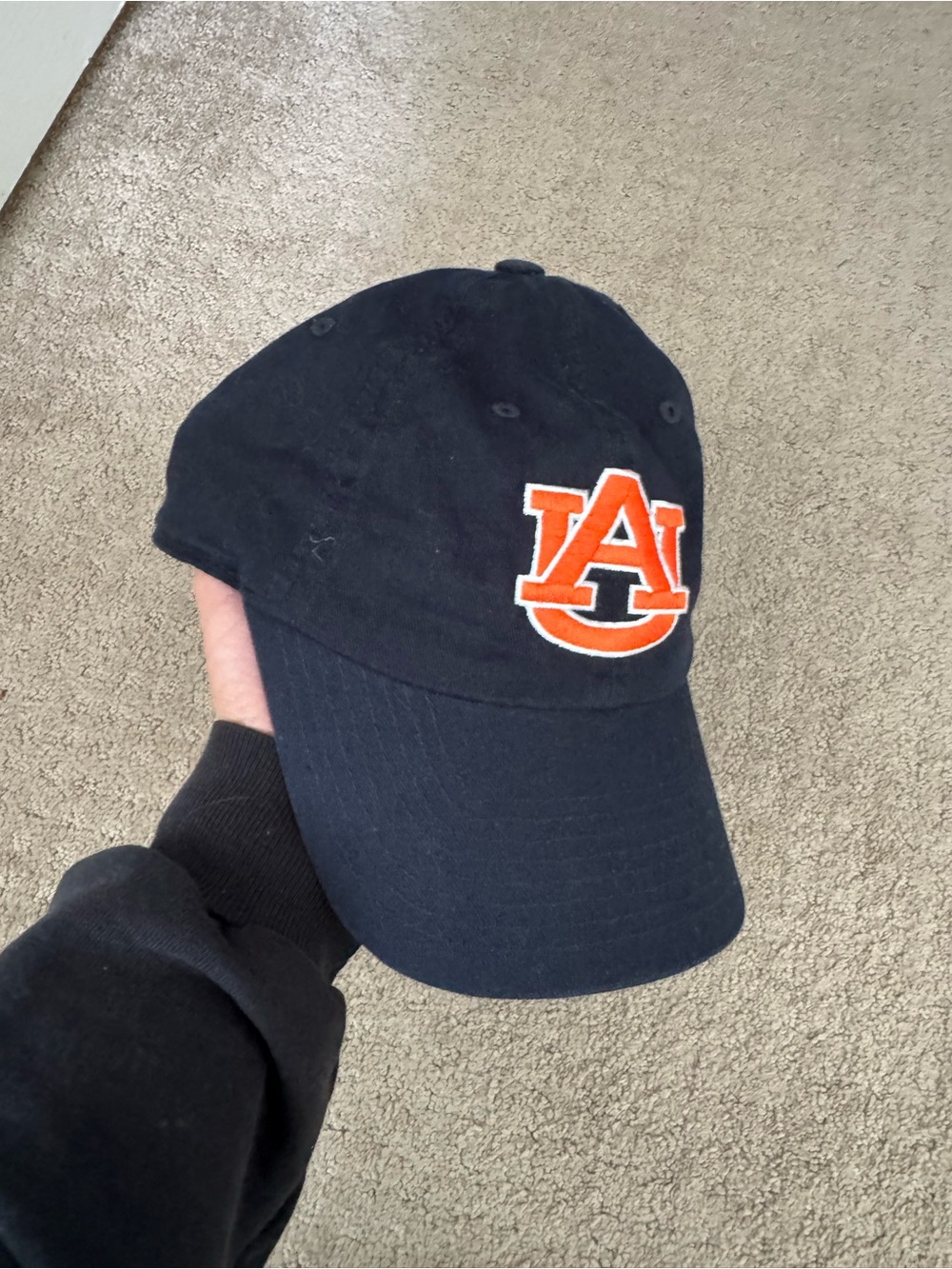 Auburn University Navy Cap with Orange AU Logo
